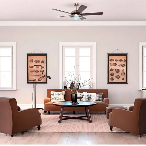 Ventilador De Teto Residencial Solaris Bronze Novo Hunter Fan Oficial 220v - imagem alternativa