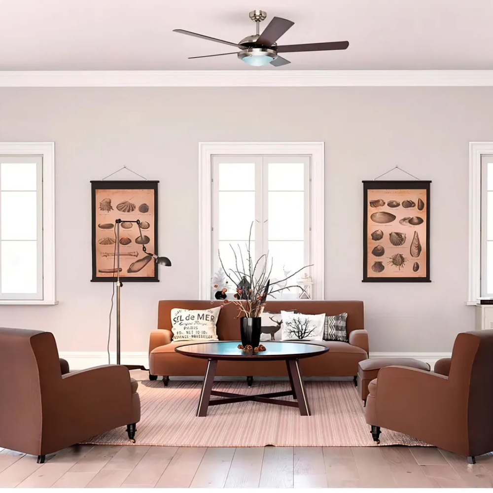 Ventilador De Teto Residencial Solaris Bronze Novo Hunter Fan Oficial