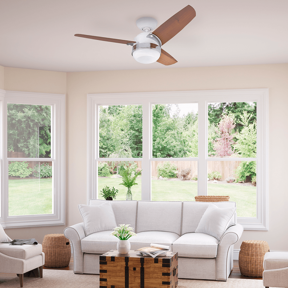 Ventilador de Teto Residencial Nova Branco Hunter Fan Oficial