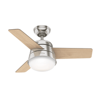 Ventilador de Teto Residencial Finley Niquel Escovado Hunter Fan Oficial 127v