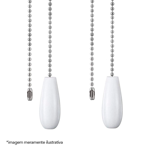 Pingente Para Ventilador de Teto Branco com Corrente