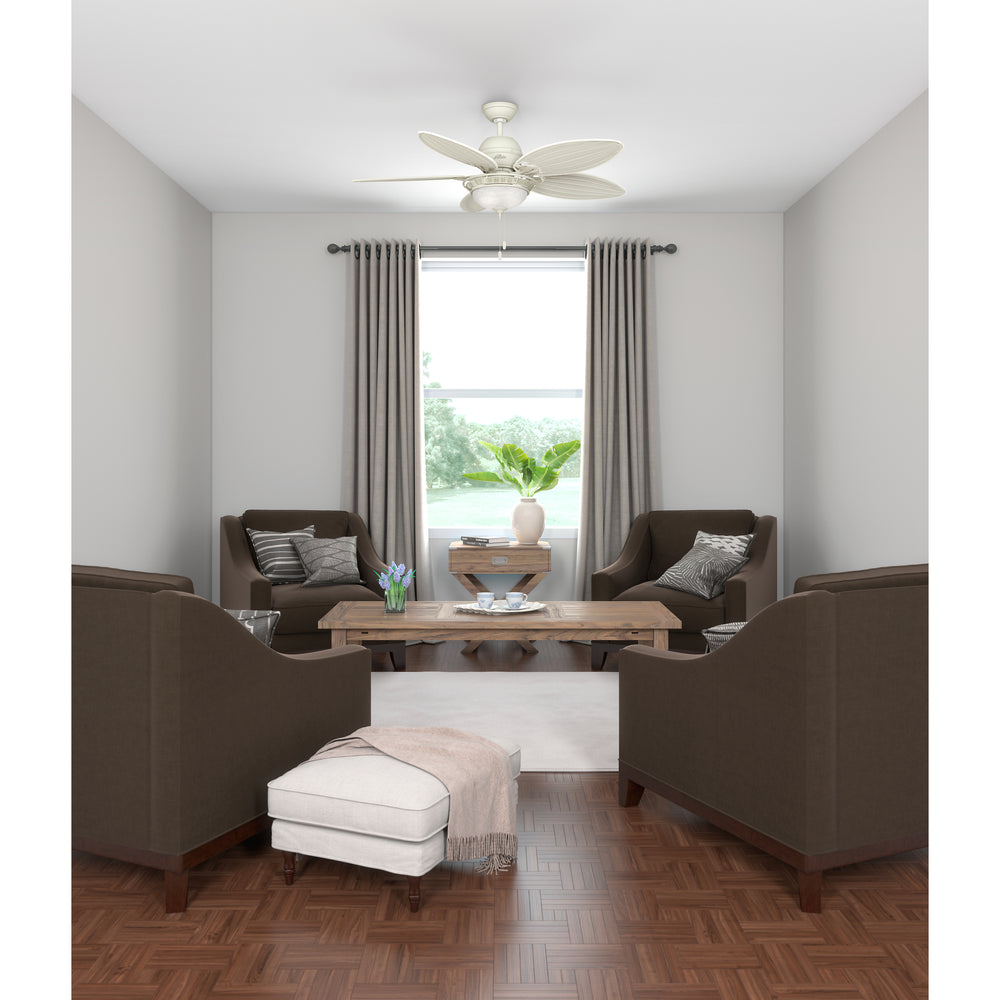 Ventilador de Teto Residencial Caribbean Breeze Vime Creme Hunter Fan Oficial 127v OUTLET