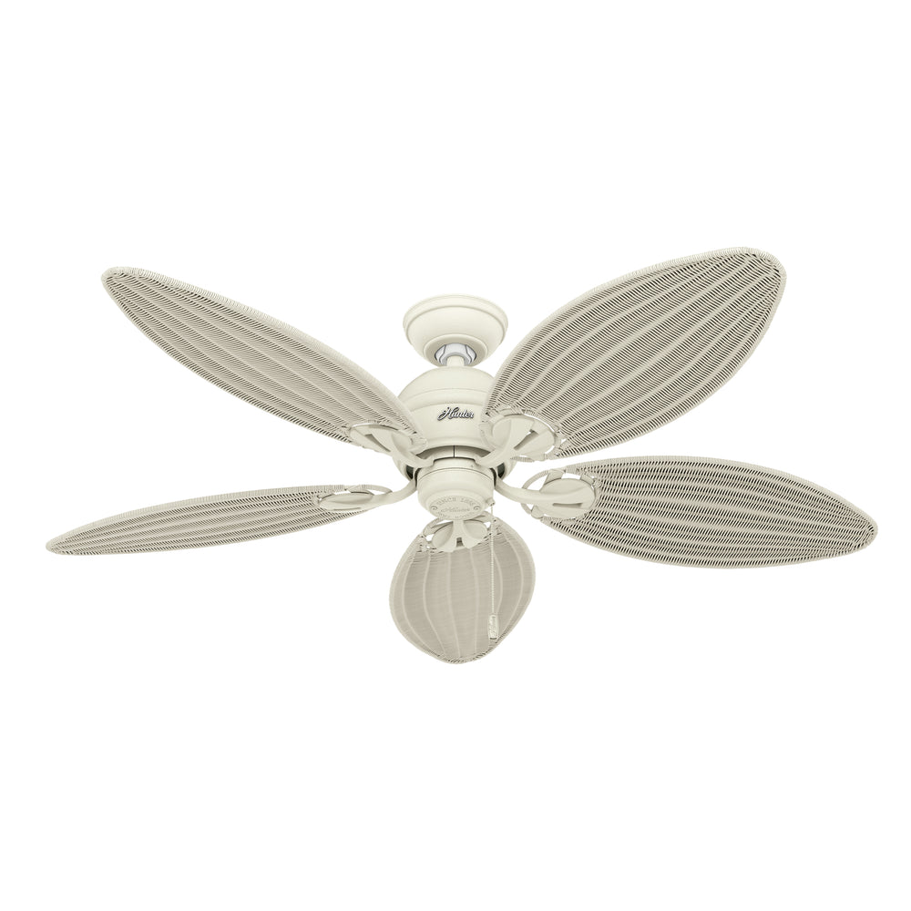 Ventilador de Teto Residencial Caribbean Breeze Vime Creme Hunter Fan Oficial 127v OUTLET