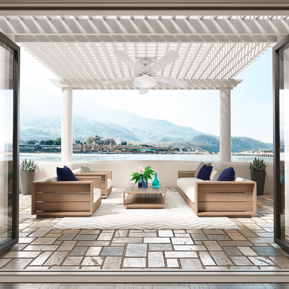 Ventilador de Teto Hunter Fan Beaufort Branco 127V OUTLET