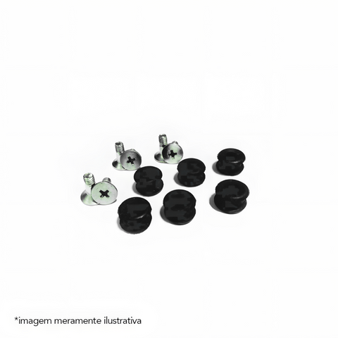 Conjunto de Parafusos Sonic com Parafusos e Bucha de Borracha