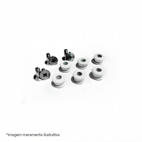 Conjunto de Parafusos Orbit com Parafusos e Bucha de Borracha Branco