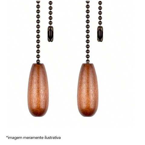 Pingente Para Ventilador de Teto Níquel com Corrente