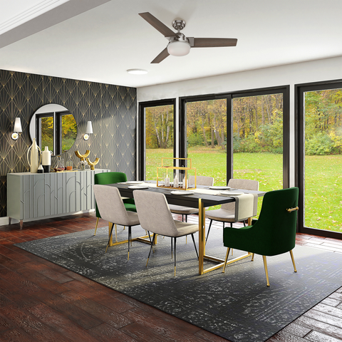 Ventilador de Teto Residencial Herus Niquel Escovado Hunter Fan Oficial 127v - imagem alternativa