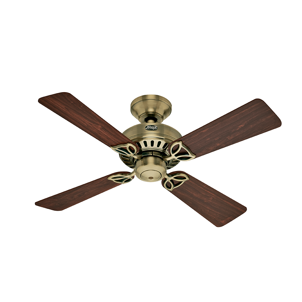 Ventilador de Teto Residencial Bay Port Metal Antigo Hunter Fan Oficial 220v OUTLET