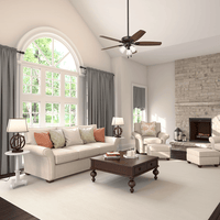 Ventilador de Teto Residencial Builder Plus Bronze Novo Hunter Fan Oficial