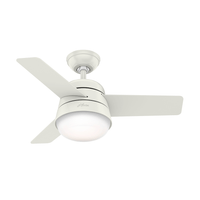 Ventilador de Teto Residencial Finley Branco Hunter Fan Oficial 127v