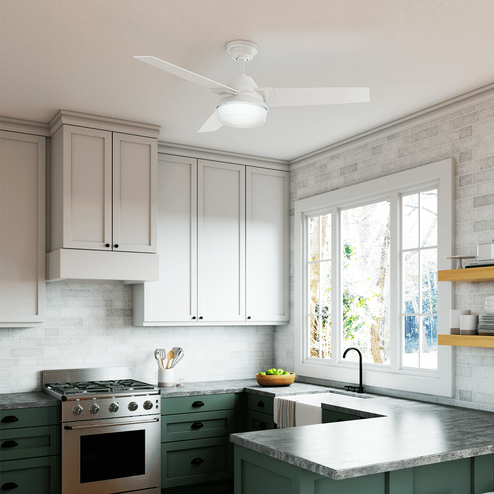 Ventilador de Teto Residencial Herus Branco Hunter Fan Oficial