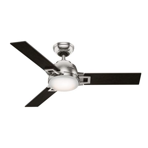 Ventilador de Teto Residencial Philippe Níquel Escovado Hunter Fan Oficial 127v OUTLET