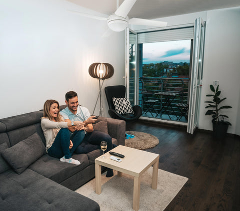 Ventilador de Teto Residencial Sonic Branco Hunter Fan Oficial 220v OUTLET - imagem alternativa